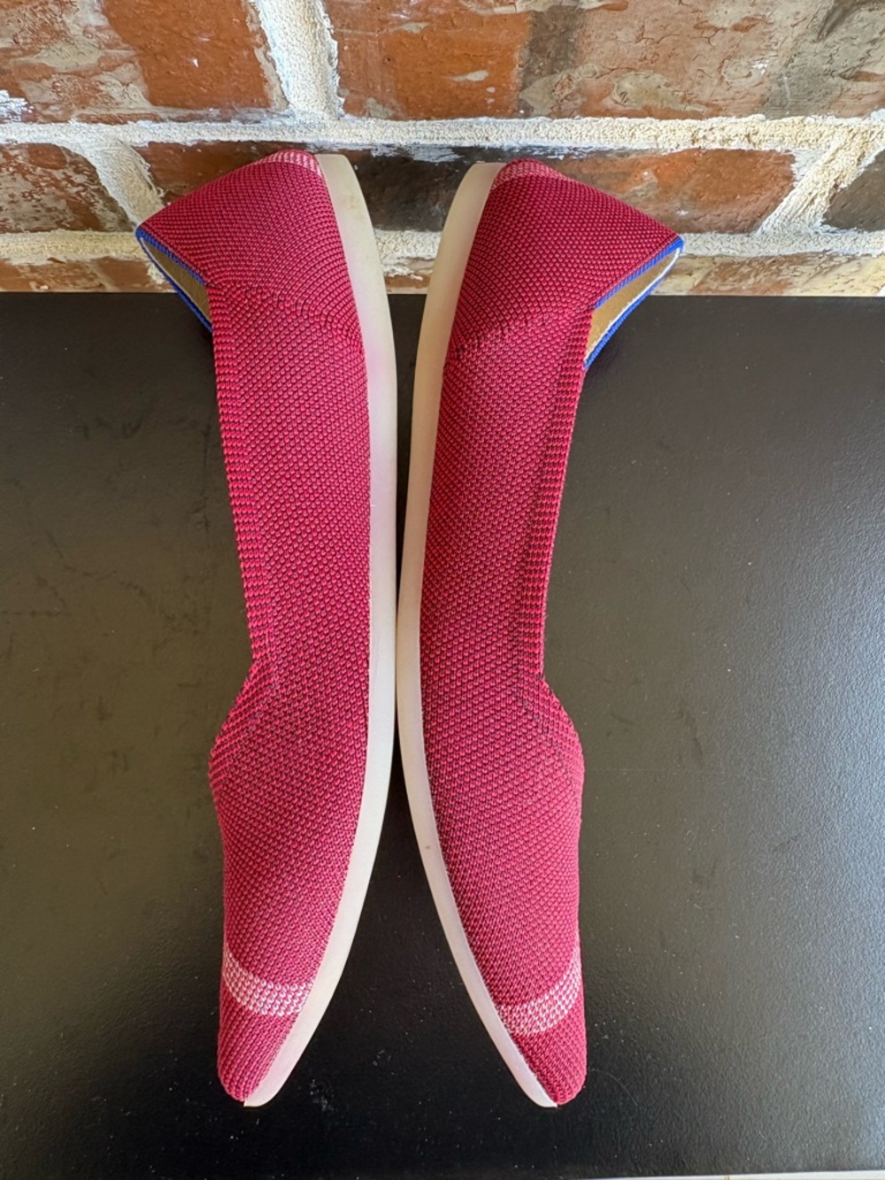 Rothy’s The Point Lollipop Red White Stripe Slip On Flats Shoes Size 10  Rare - Picture 10 of 12